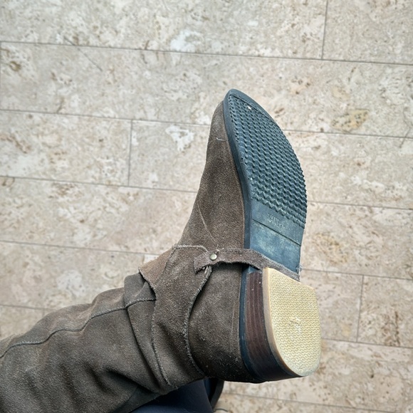 Brown Riding Style Suede Boot - Picture 6 of 10